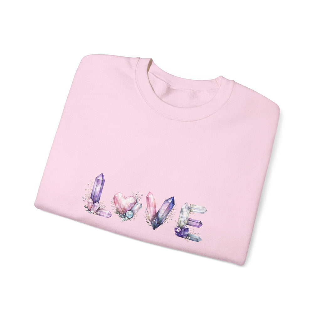 LOVE Crystal Letter Design | Sweatshirt | Wiccan Center