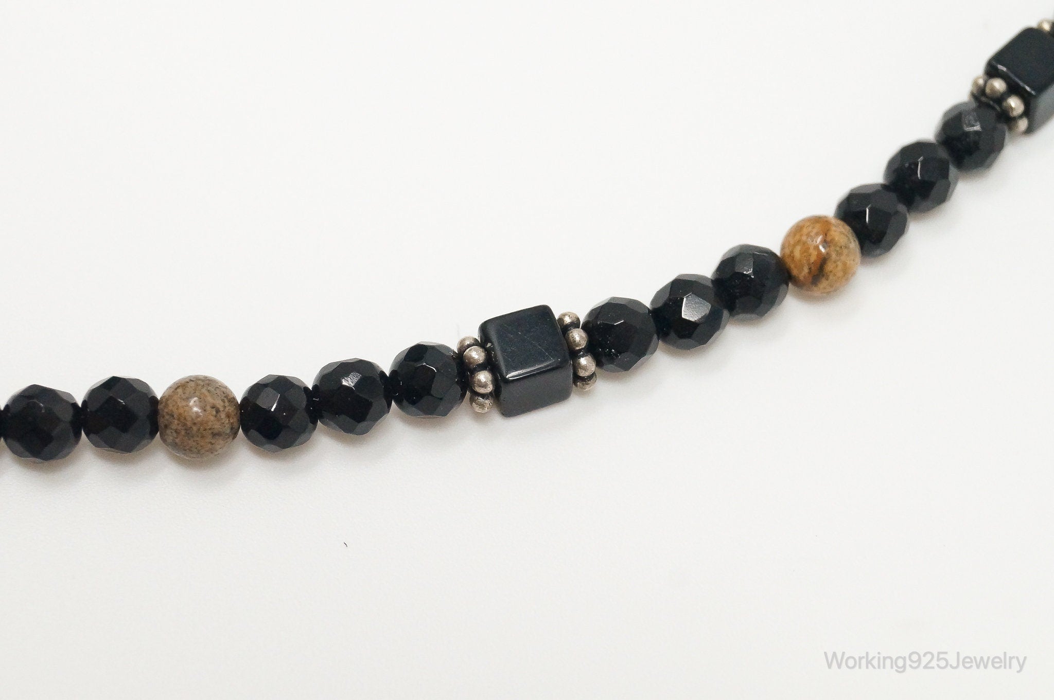 Designer SAJEN Black Onyx Jasper Beads Sterling Silver Necklace | Jewelry > Necklaces > Pendants | Wiccan Center