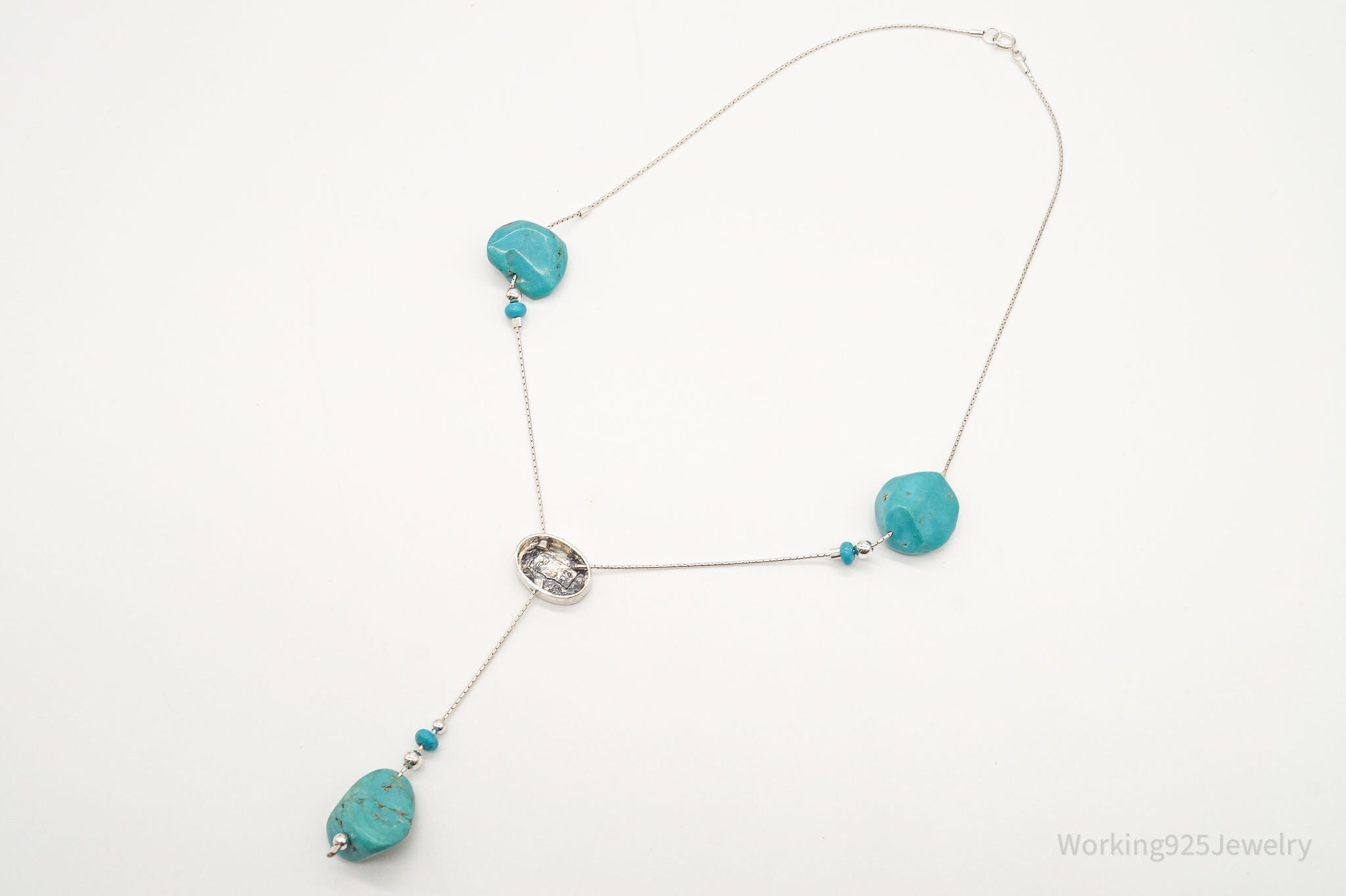 Vintage Israel Designer Avi Soffer Turquoise Sterling Silver Necklace | Jewelry > Necklaces > Pendants | Wiccan Center
