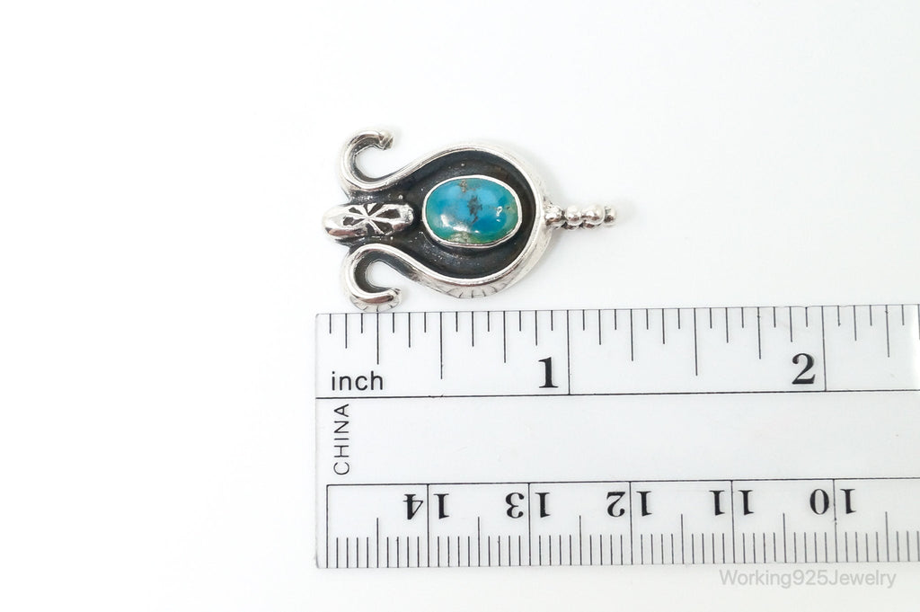 Vintage Native American Unsigned Turquoise Sterling Silver Pendant | Jewelry > Necklaces > Pendants | Wiccan Center