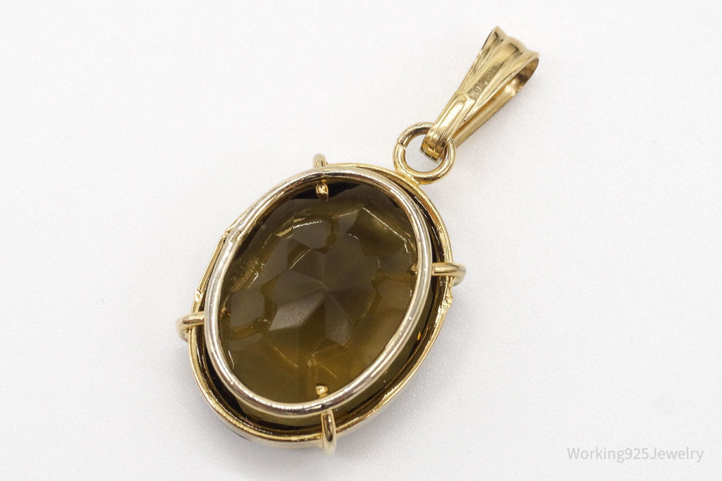 Vintage WRC 12K Gold Filled Smoky Quartz Pendant | Jewelry > Necklaces > Pendants | Wiccan Center