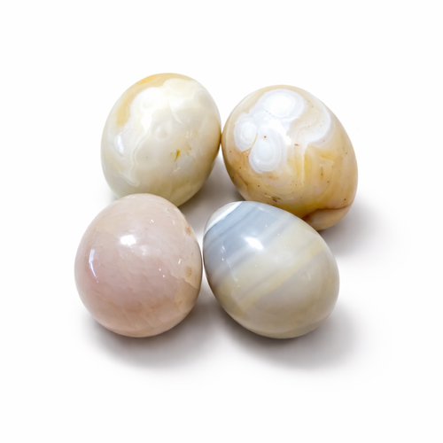 5 LB Agate Egg Carvings Mixed Lot – Polished Assortment (No Selection) | | Wiccan Center
