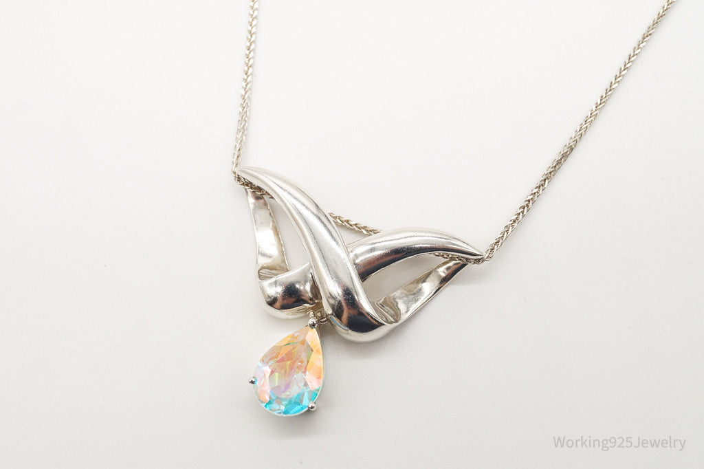Vintage Designer Badavici Mystic Topaz Sterling Silver Adjustable Necklace | Jewelry > Necklaces > Pendants | Wiccan Center