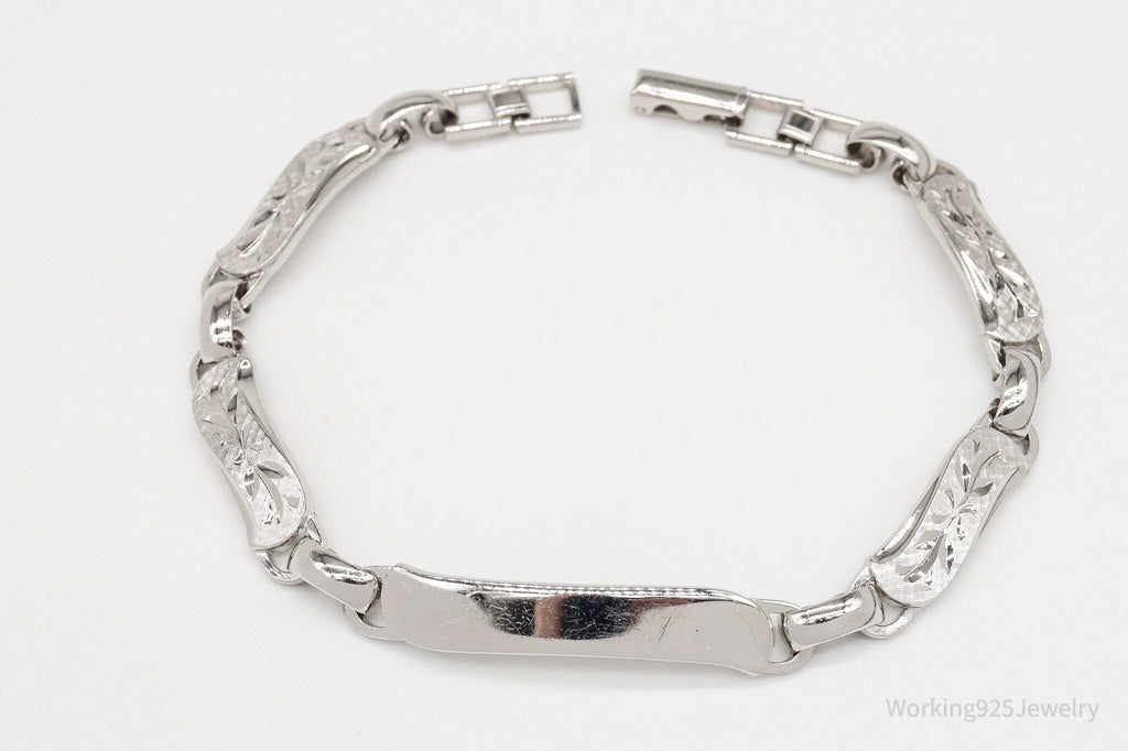 Vintage Designer LaMode Name ID Bar Sterling Silver Bracelet | Jewelry > Bracelets | Wiccan Center