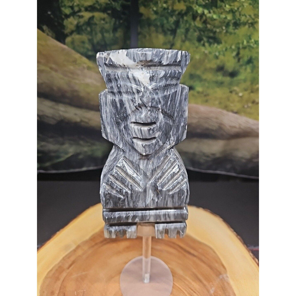 Carved Onyx Aztec Mayan Tiki Sculpture — 4 lbs, 7 inches, Mexican Onyx | CrystalCloud Company | Crystal Carvings & Skulls | Wiccan Center