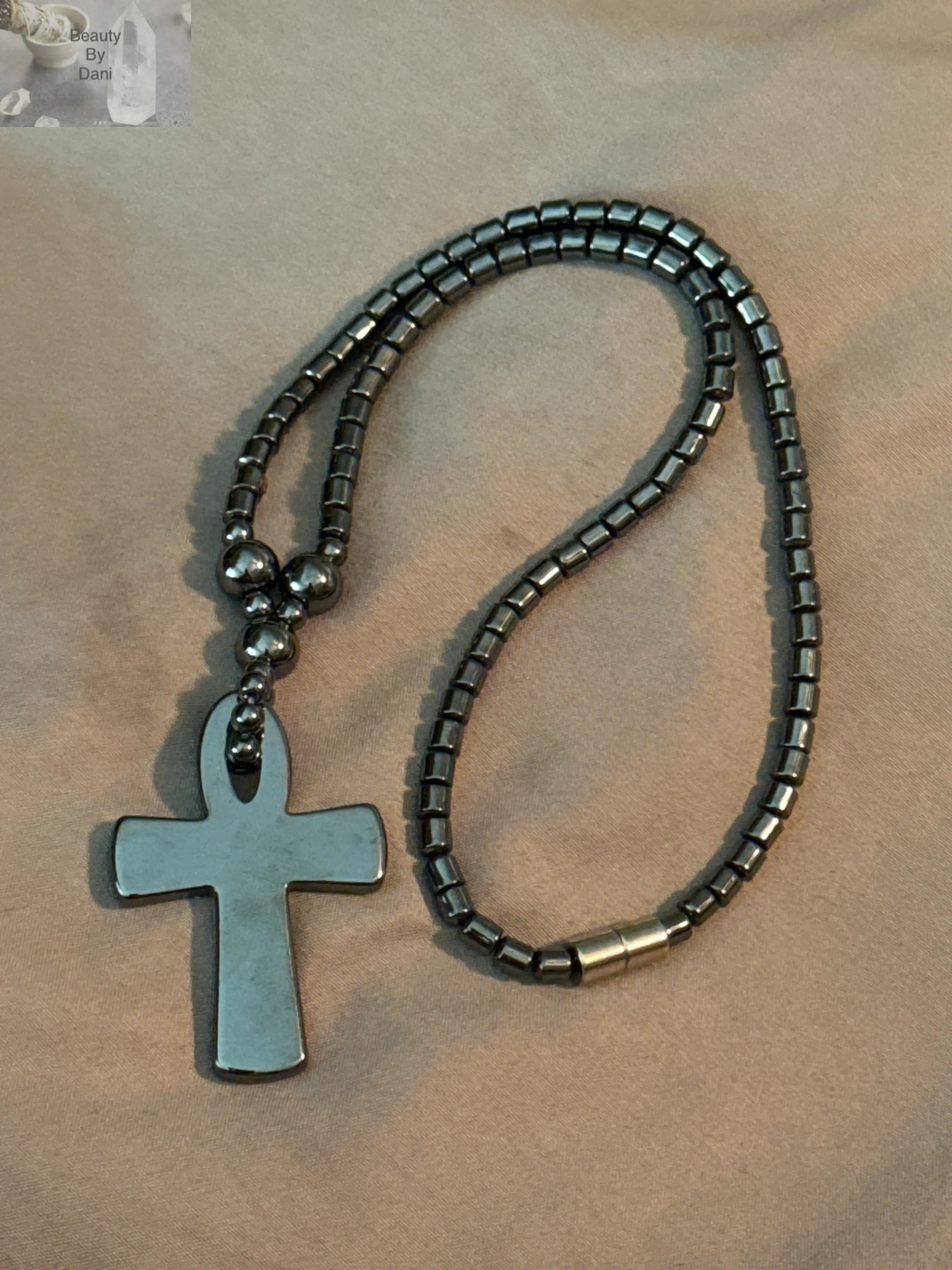 Hematite Ankh Necklace