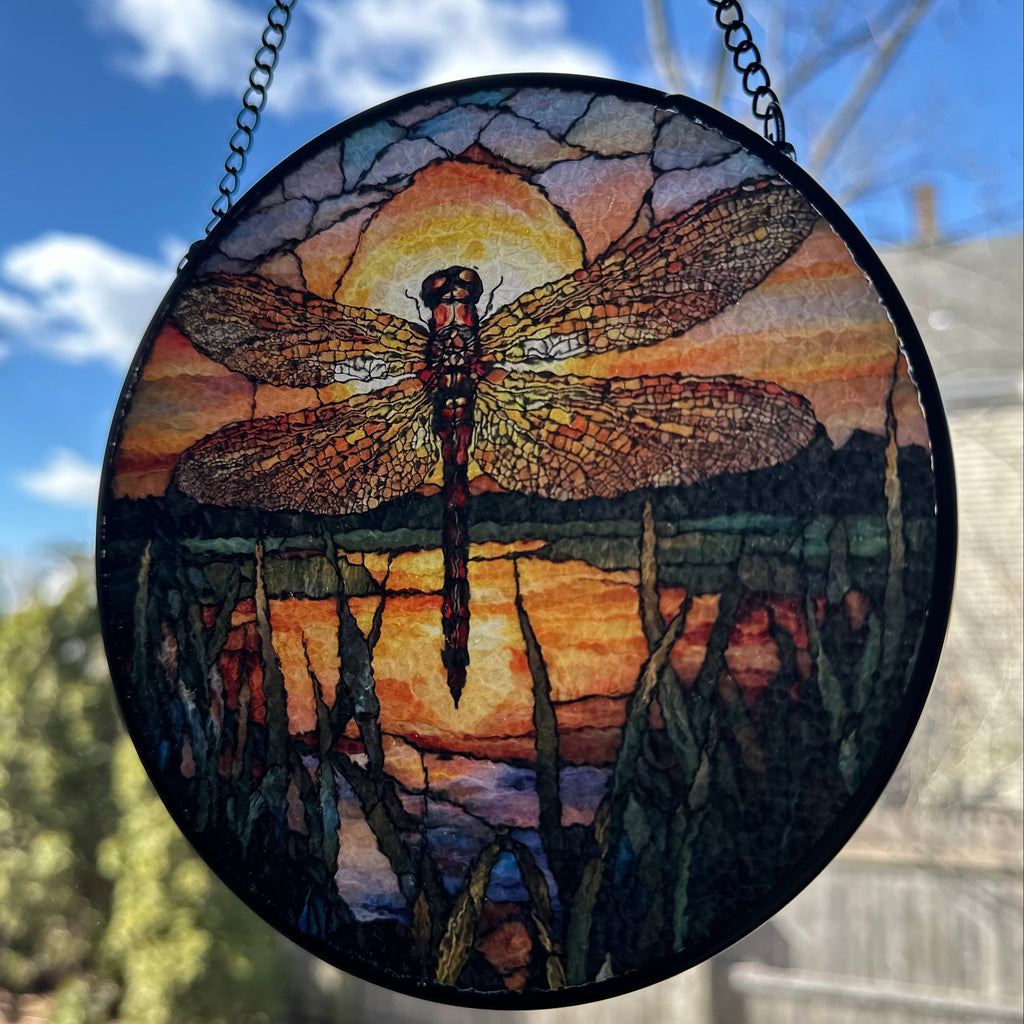 Sunset Dragonfly Suncatcher