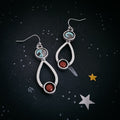 Journey to Mars Earrings - Copper Chrysocolla Earth and Red Jasper Mars | Earrings | Wiccan Center