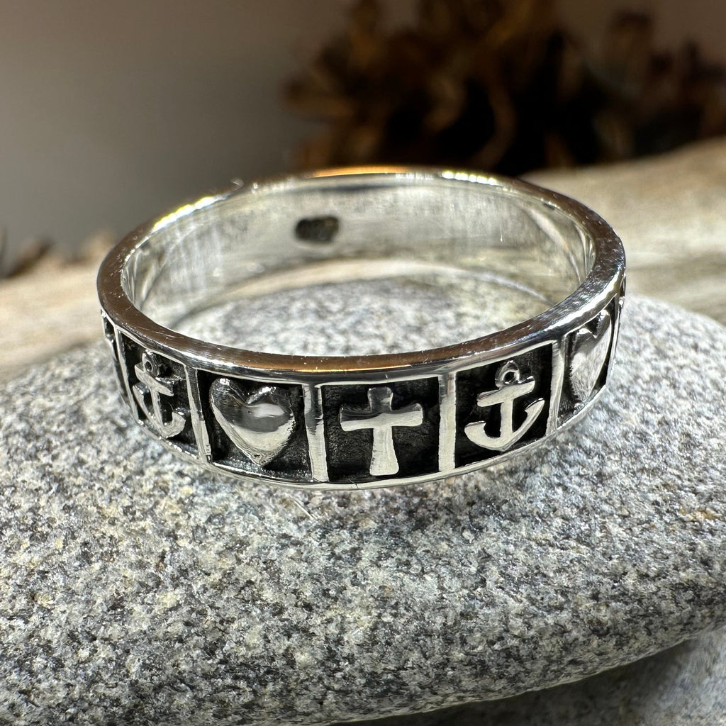 Faith, Hope & Love Cross Ring | Ring | Wiccan Center