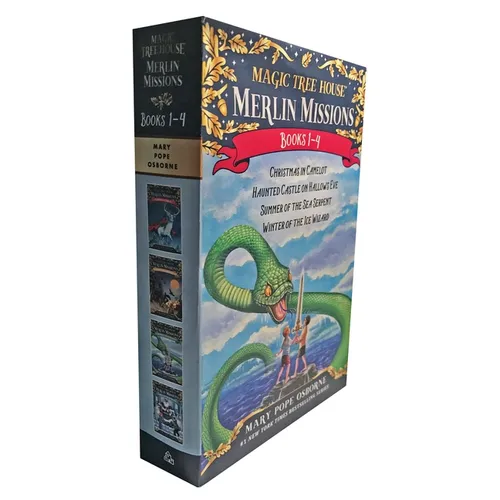 Magic Tree House Merlin Missions Books 1-4 Boxed Set: Christmas in Camelot; Haunted Castle on Hallows Eve; Summer of the Sea Serpent; Winter of the Ic - Paperback | Books | Wiccan Center