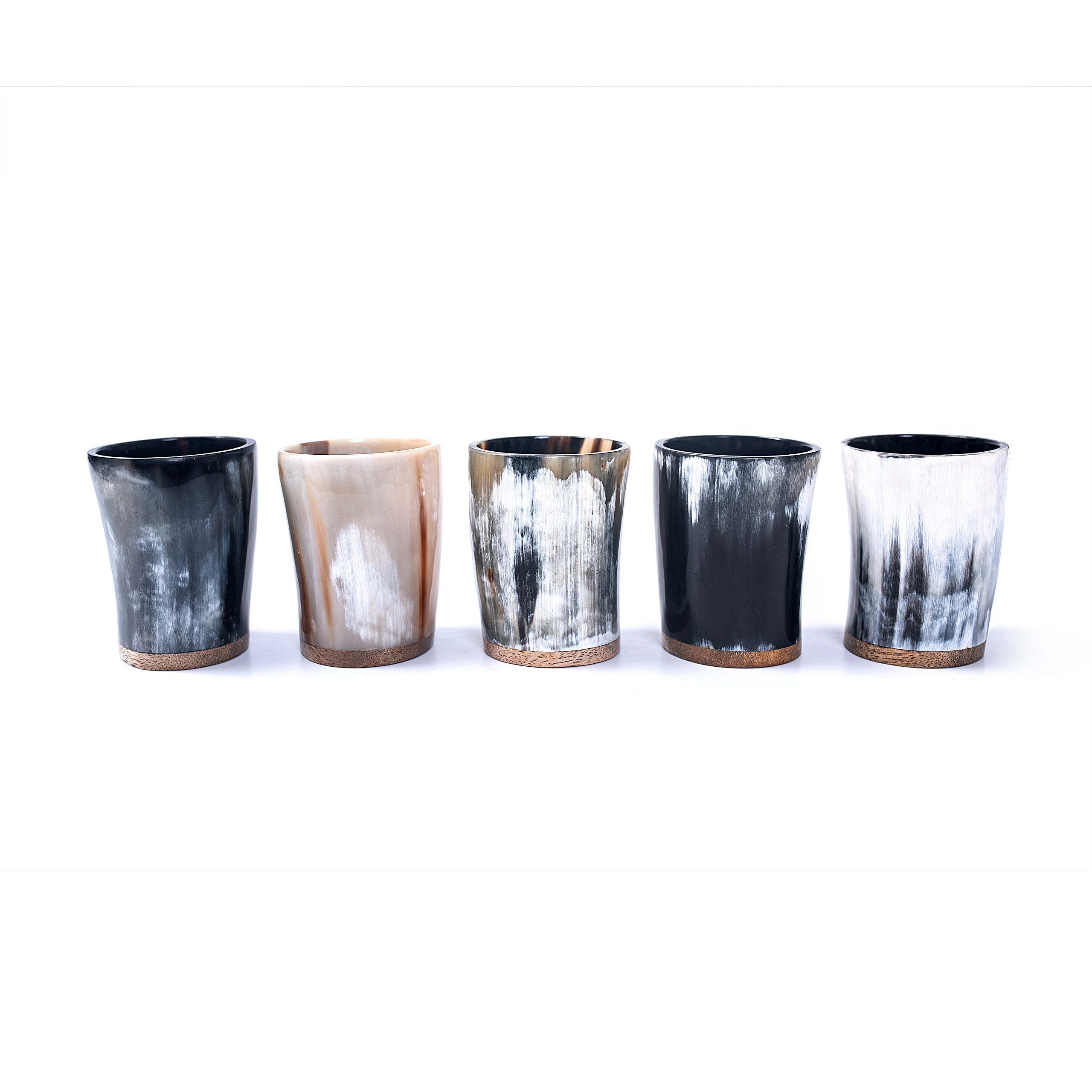 Viking Shot Cups – Genuine Ox Horn 5-Pack
