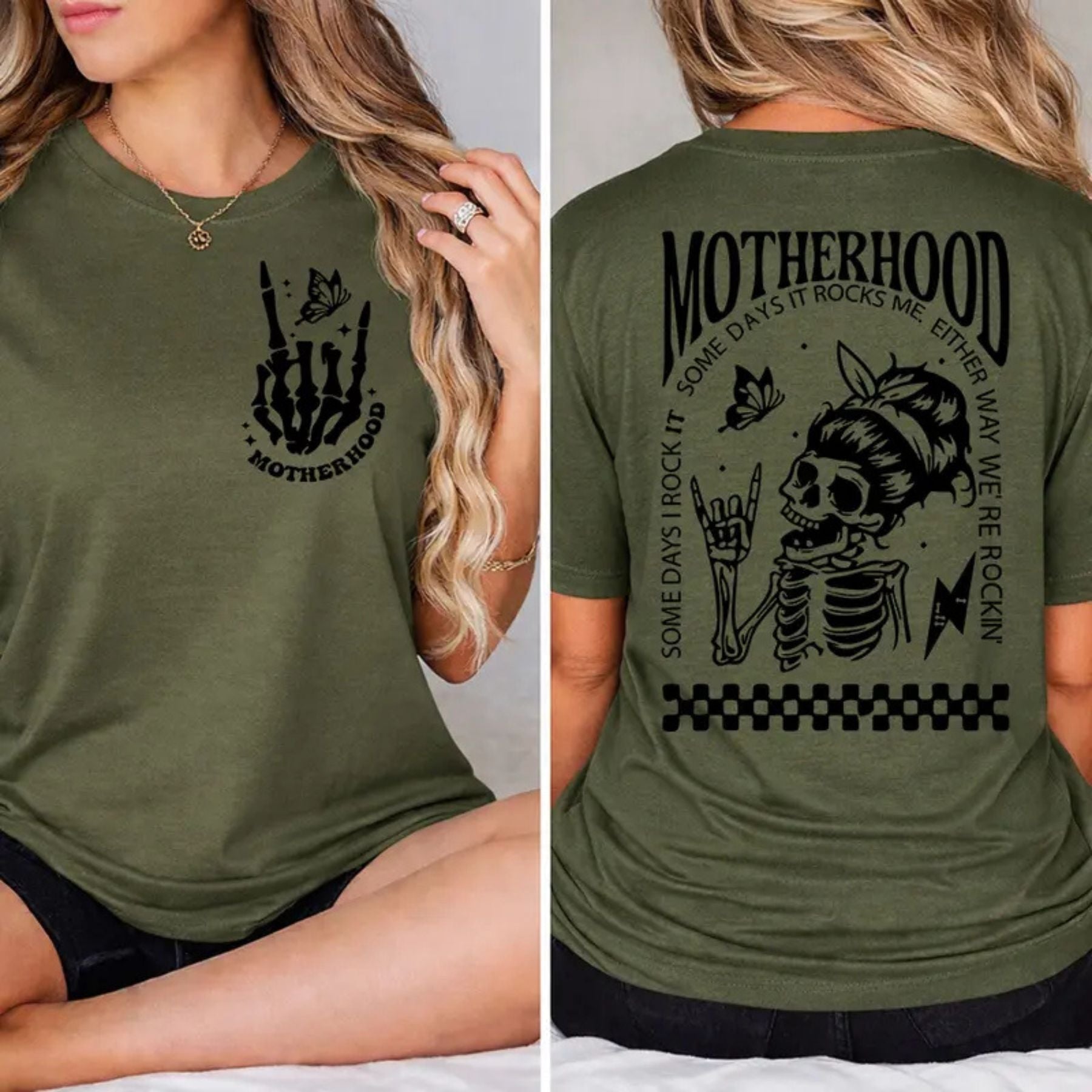 "Motherhood: Sometimes I Rock It" – Funny Sincere Mom Life Graphic Top