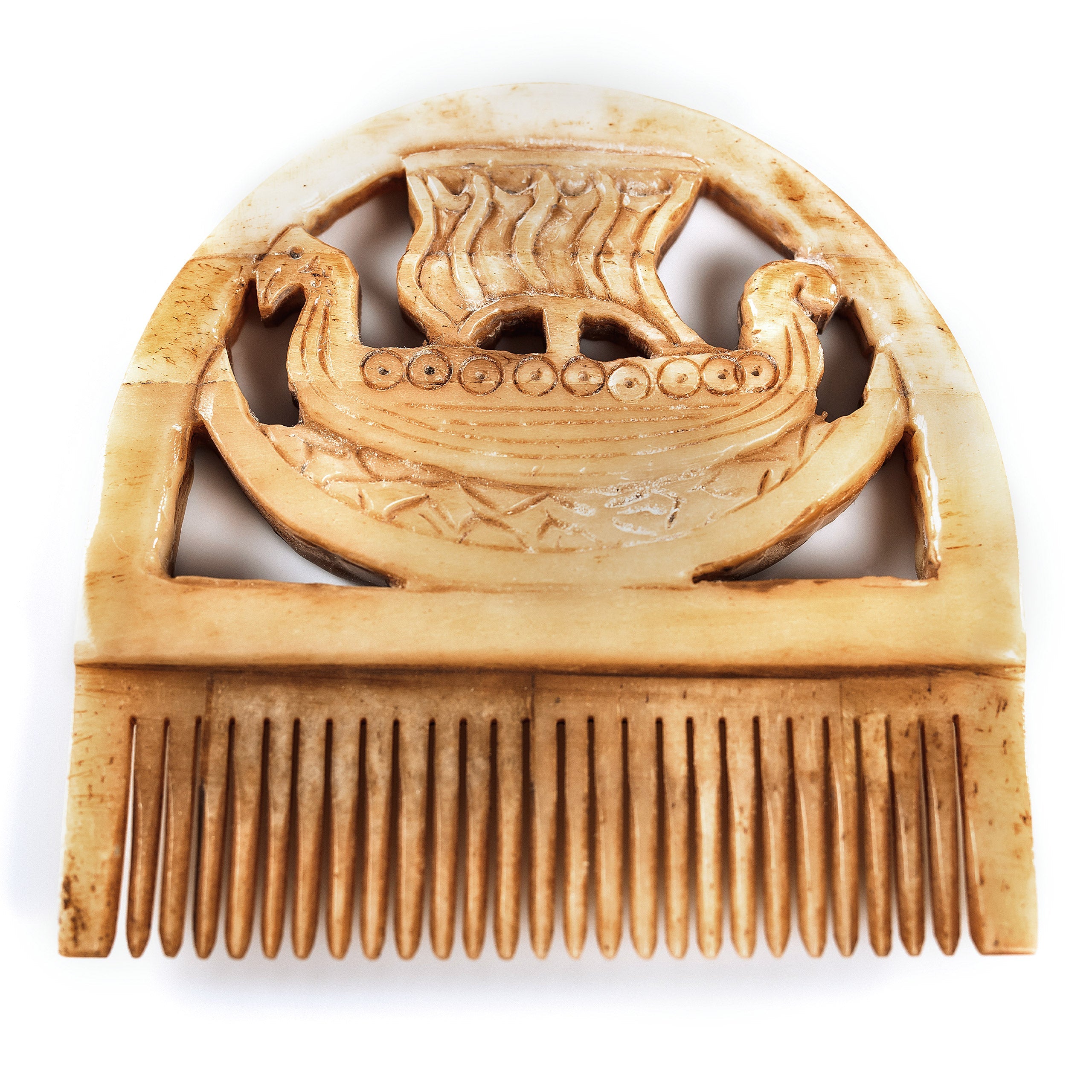 Bone Beard Comb – Viking Drakkar Longship Comb