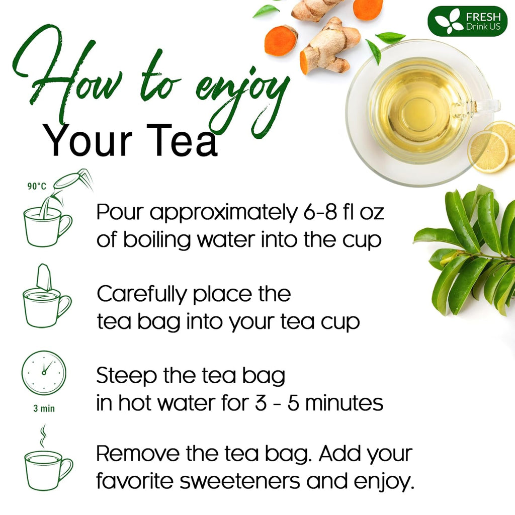 Premium Soursop Turmeric Tea Bags | Blend of Soursop Leaves, and Turmeric Root | Tea | Wiccan Center