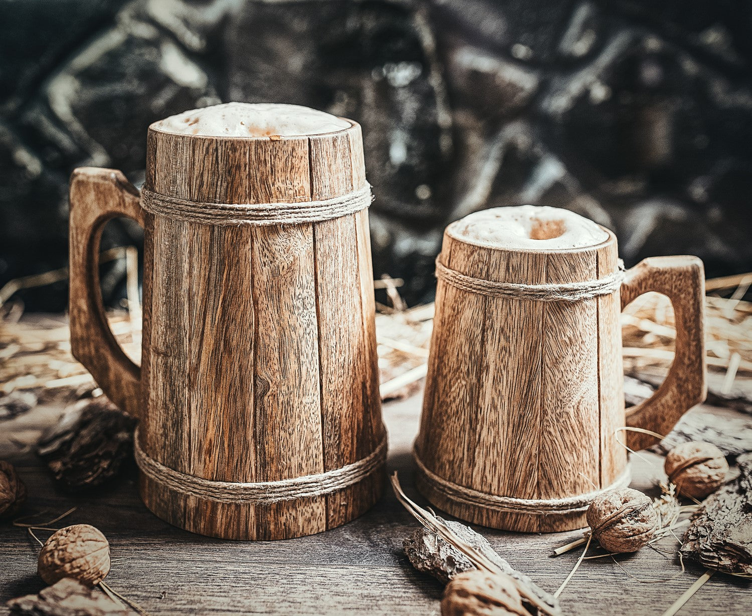 Viking Wooden Tankard – Handcrafted Mango Wood Beer Mug