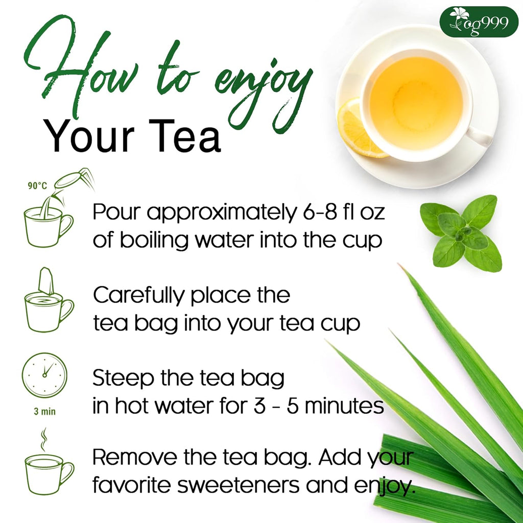 Premium Oregano Herbal Tea with Jasmine-Like Notes | Blend of Oregano, Thyme & Lemongrass | Tea | Wiccan Center