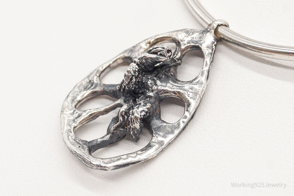 Unique RARE Vintage Cotter Brutalist Silver Necklace | Jewelry > Necklaces > Pendants | Wiccan Center