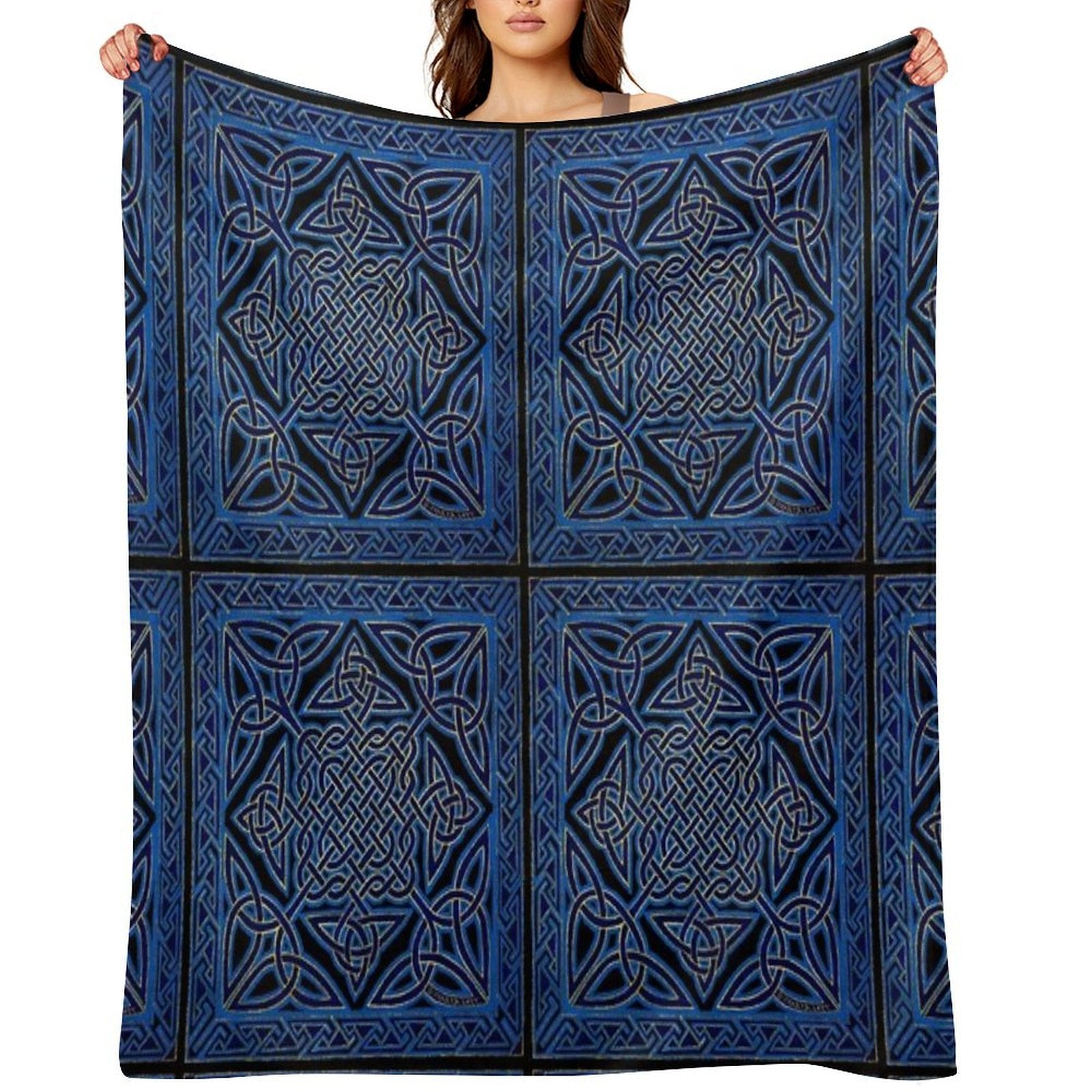 Celtic Meditation Blue All-season Throw Blanket