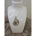 Ammonite Fossil Pendant Necklace — Handmade with 18-inch Silver Chain | CrystalCloud Company