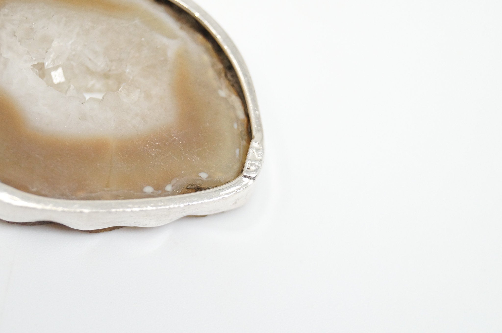 Vintage Brown Crazy Lace Agate Sterling Silver Necklace Pendant | Jewelry > Necklaces > Pendants | Wiccan Center