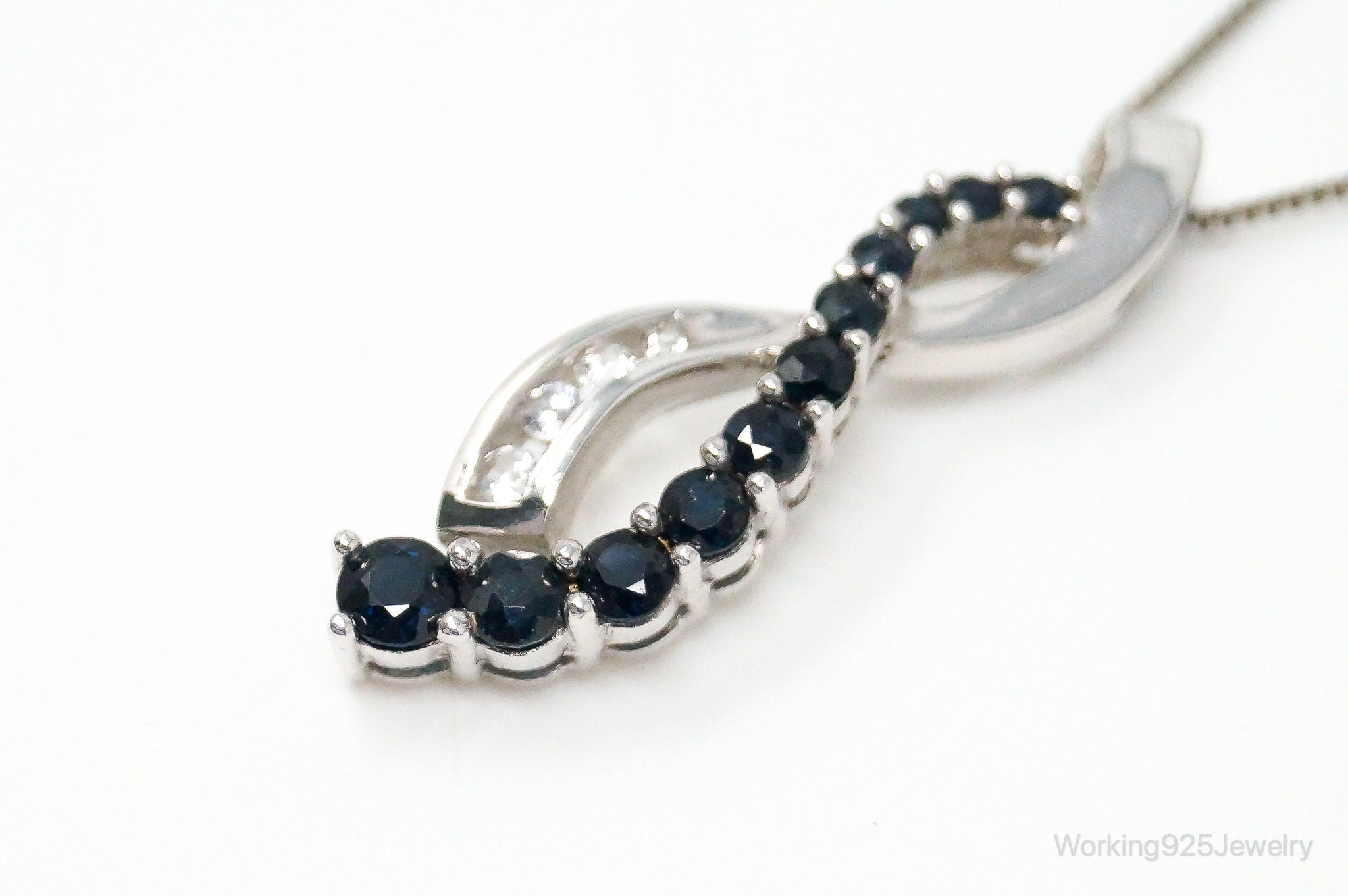 Designer Alwand Vahan Sapphire Cubic Zirconia Sterling Silver Necklace | Jewelry > Necklaces > Pendants | Wiccan Center