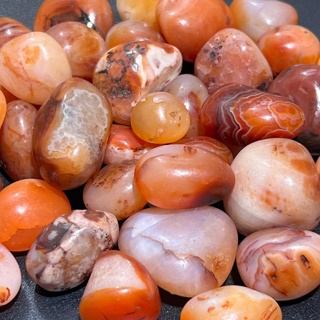 Red Carnelian Agate Tumbled Stones (By The Piece Or Pound) Bulk Wholesale Lot | Home & Living > Home Decor > Home Accents > Rocks & Geodes | Wiccan Center