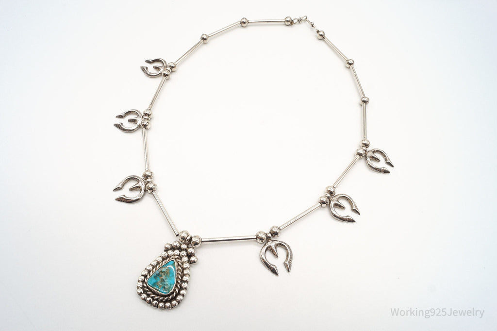 Vintage Native American Turquoise Silver Necklace | Jewelry > Necklaces > Pendants | Wiccan Center