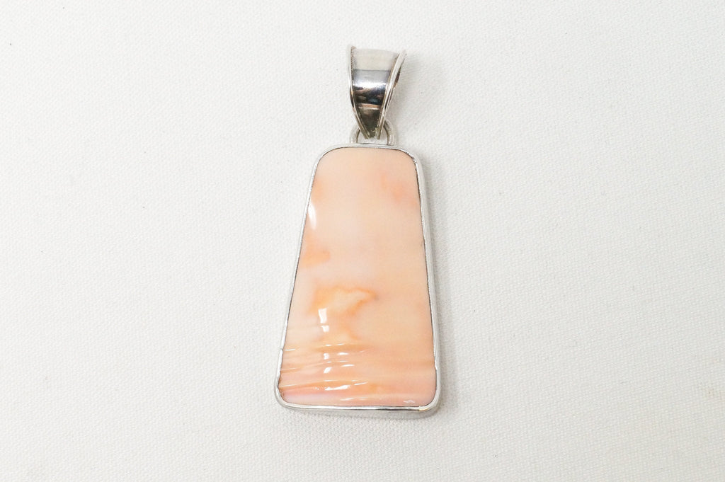 Vintage Peach Gemstone Sterling Silver Necklace Pendant | Jewelry > Necklaces > Pendants | Wiccan Center