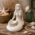 White Mermaid Resin Candle Holder | | Wiccan Center