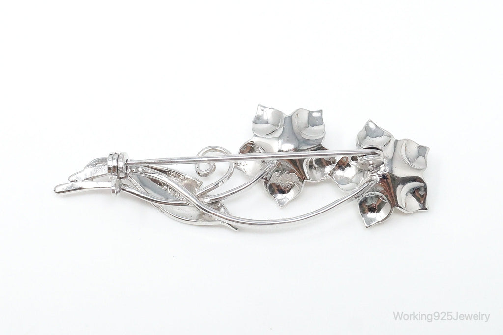 Antique Floral Pearl Sterling Silver Brooch Pin | Jewelry > Brooches, Pins & Clips | Wiccan Center