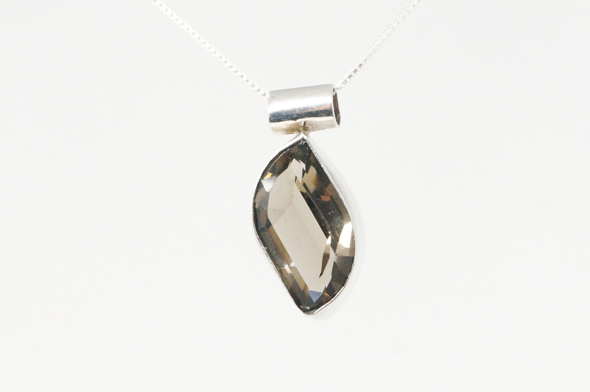 Vintage Smoky Topaz Mexico Southwestern Style Sterling Silver Pendant | Jewelry > Necklaces > Pendants | Wiccan Center