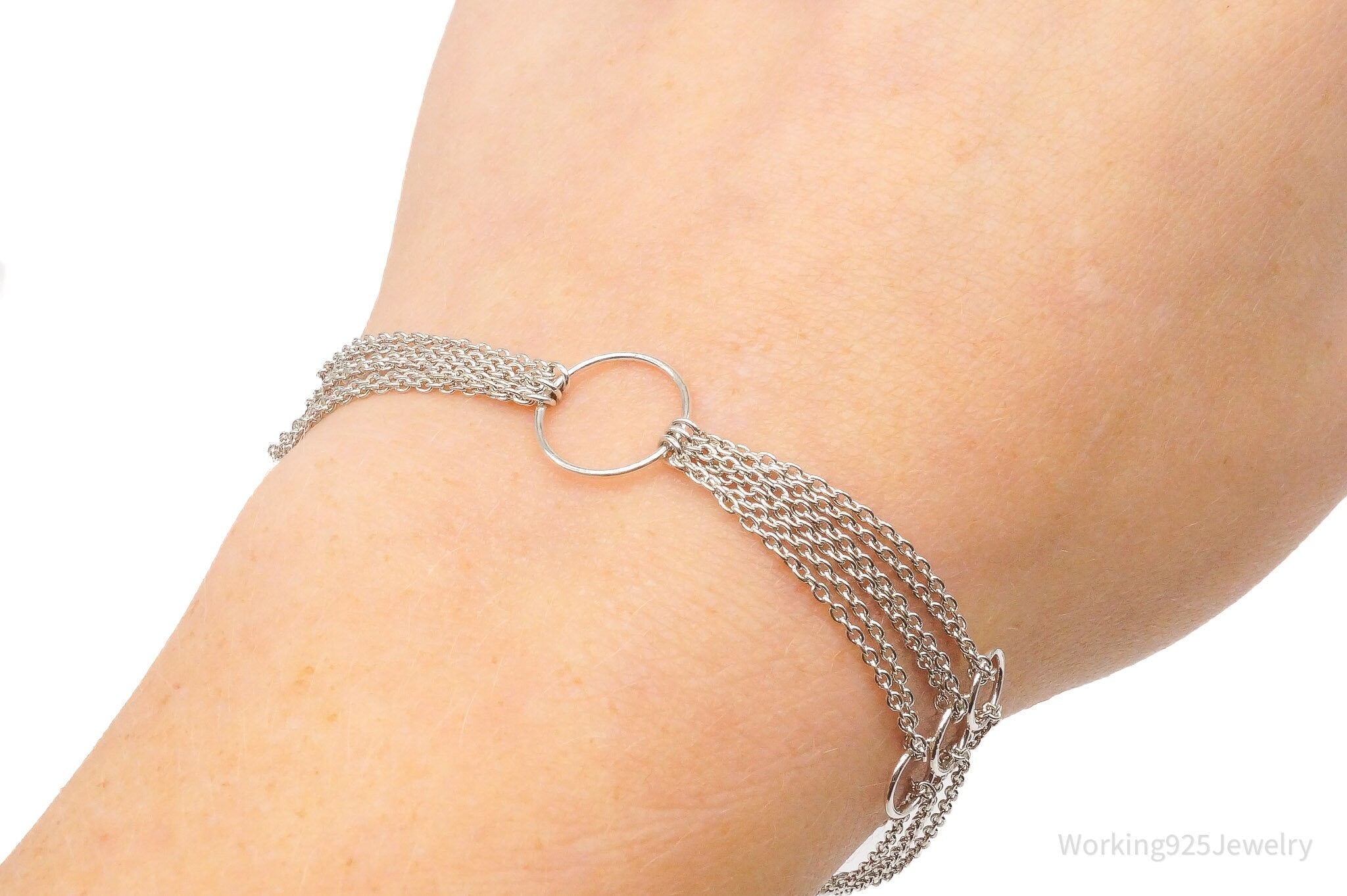 Vintage Geometric Circles Sterling Silver Bracelet | Jewelry > Bracelets | Wiccan Center