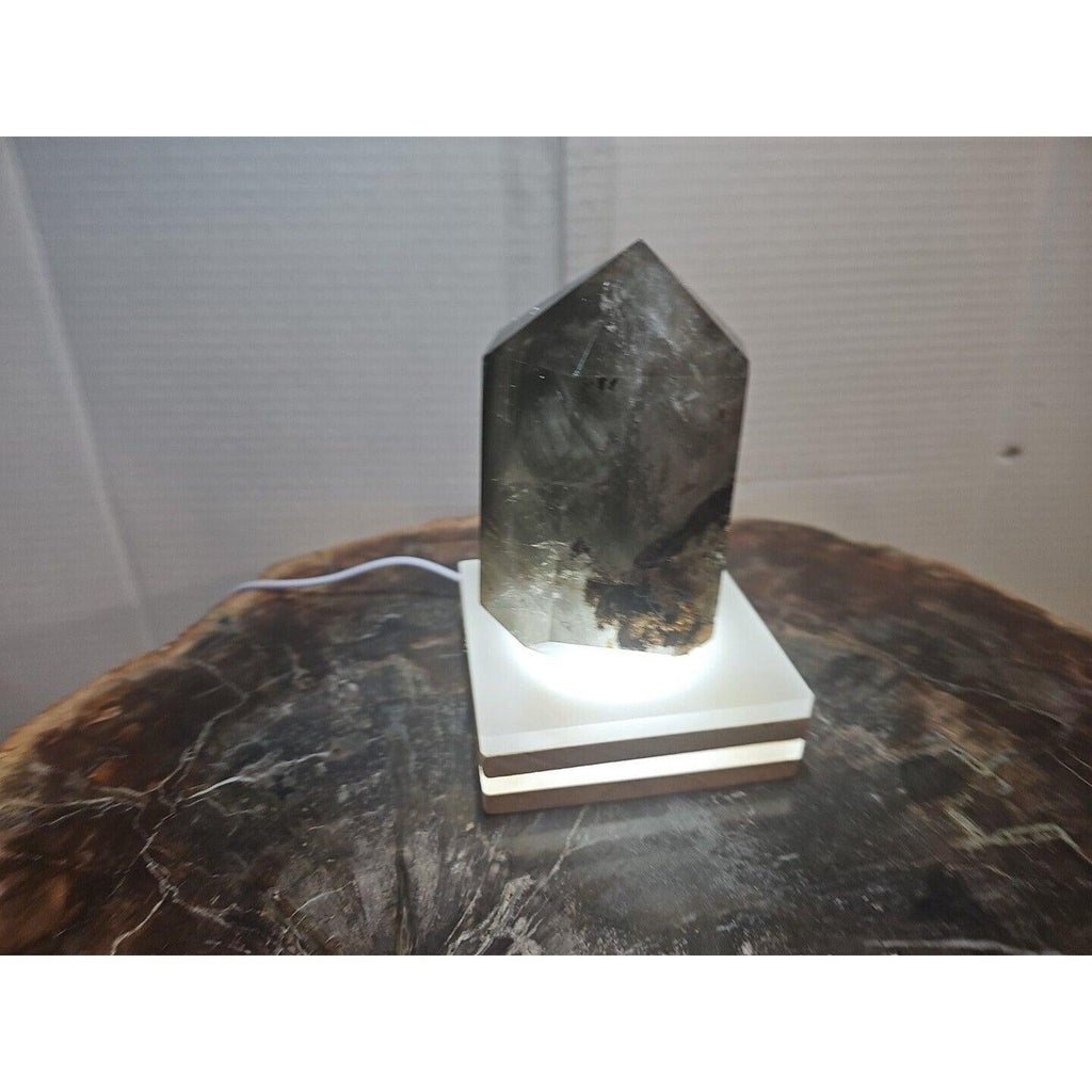 Green Ghost Phantom Quartz Crystal Obelisk — 1.73 lbs, Madagascar | CrystalCloud Company | Crystal Points & Towers | Wiccan Center