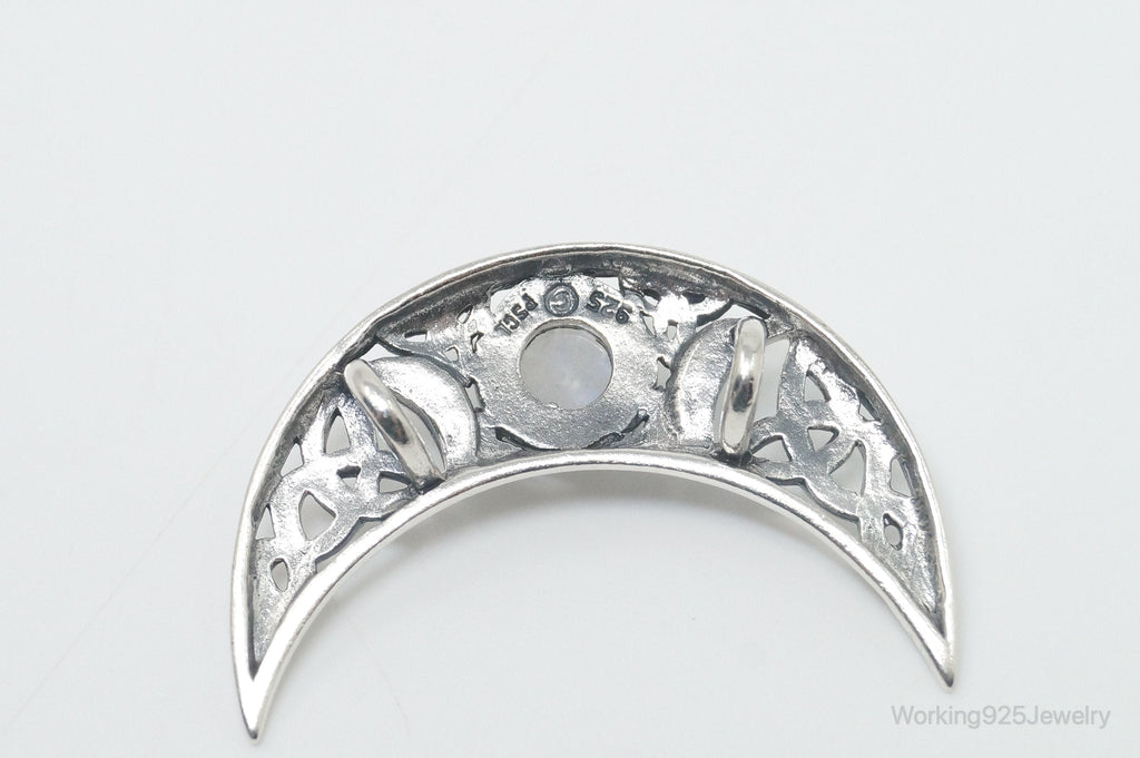 Vintage Designer Moonstone Celtic Sterling Silver Necklace Pendant | Jewelry > Necklaces > Pendants | Wiccan Center