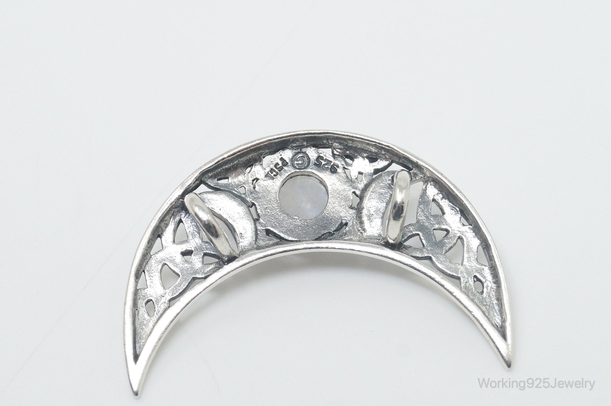 Vintage Designer Moonstone Celtic Sterling Silver Necklace Pendant | Jewelry > Necklaces > Pendants | Wiccan Center