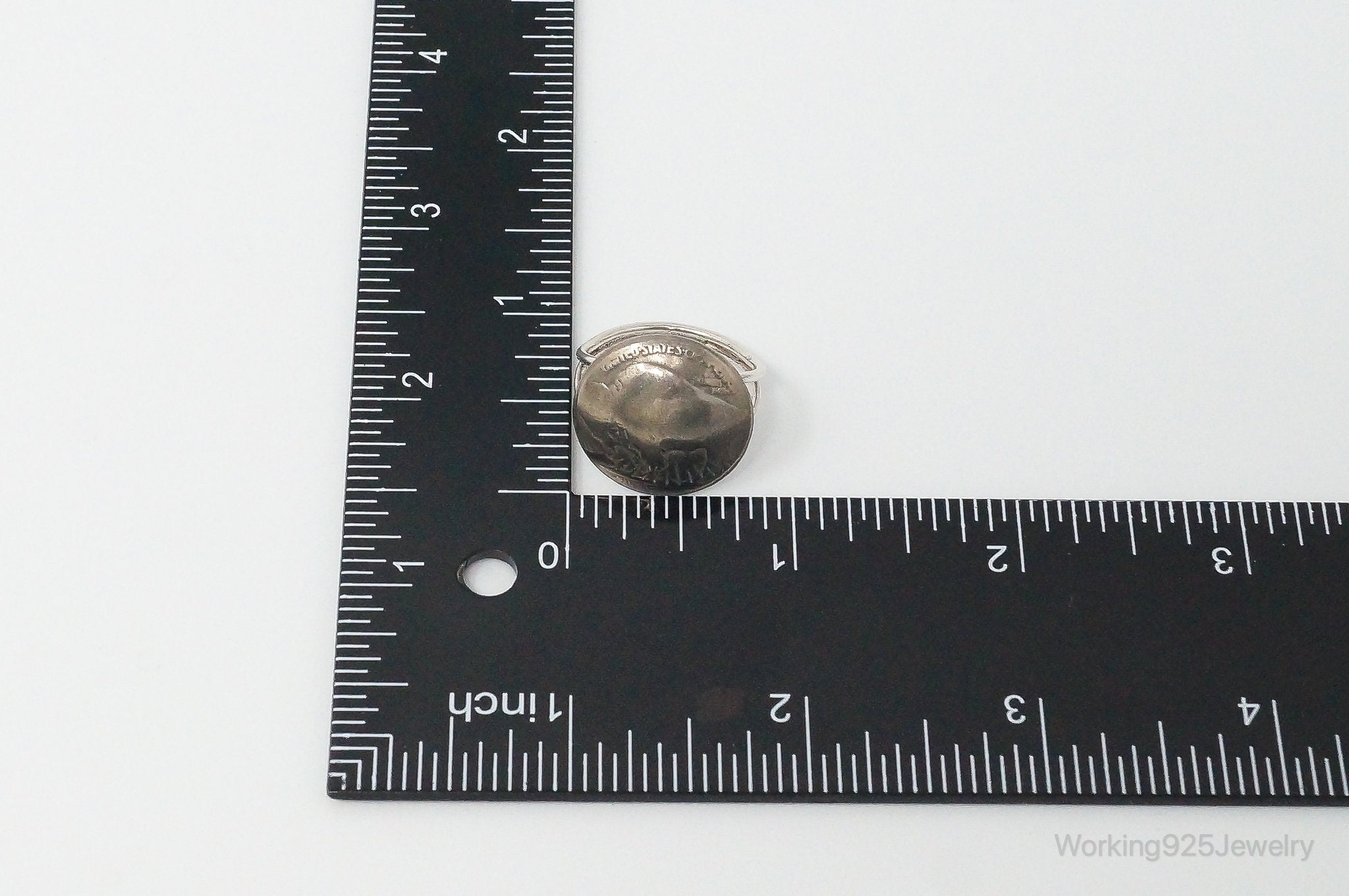 Vintage Buffalo Nickel Coin Sterling Silver Ring - Size 8.5 | Jewelry > Rings | Wiccan Center