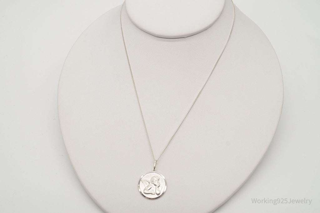 Vintage Angel Cherub Sterling Silver Necklace | Jewelry > Necklaces > Pendants | Wiccan Center