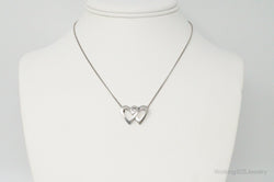 Vintage Linked Open Hearts Sterling Silver Necklace | Jewelry > Necklaces > Pendants | Wiccan Center