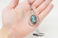 Vintage Native America Handmade Turquoise Sterling Silver Necklace | Jewelry > Necklaces > Pendants | Wiccan Center
