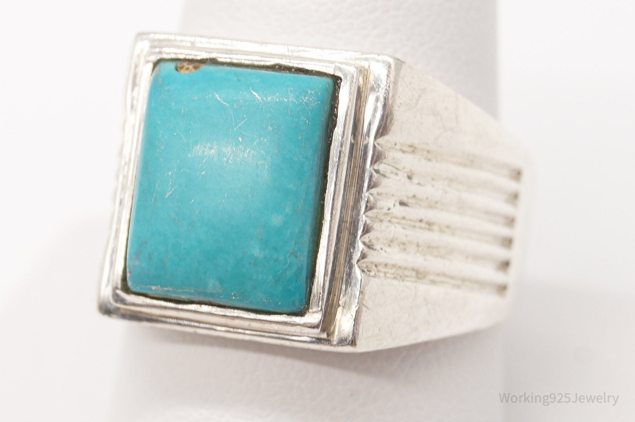 Vintage Blue Turquoise Sterling Silver Ring - Size 9.25 | Jewelry > Rings | Wiccan Center
