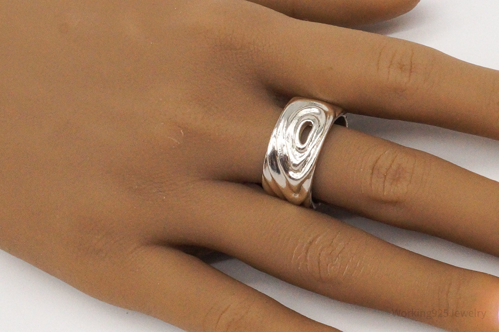 Vintage Mid Century Modernist Style Sterling Silver Ring - Size 10.25 | Jewelry > Rings | Wiccan Center