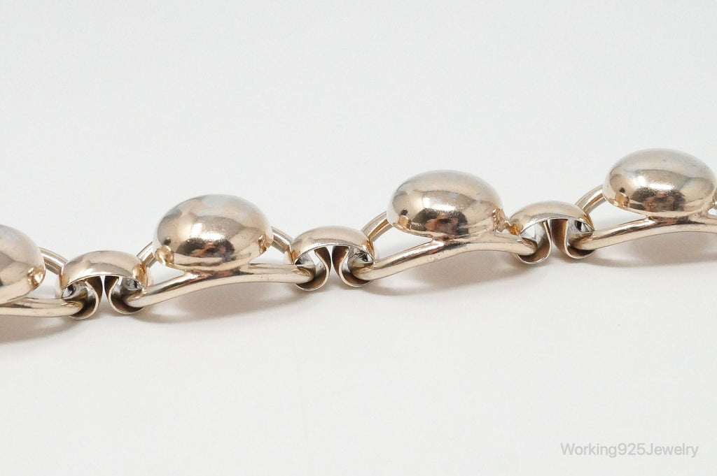 Vintage Designer Napier Modern Large Links Gold Tone Sterling Silver Bracelet | Jewelry > Bracelets | Wiccan Center