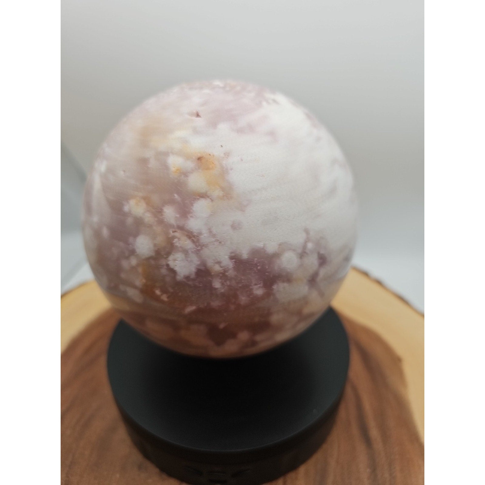 6.55lbs Natural Cherry Blossom Agate Sphere Quartz Crystal Ball | Crystal Spheres & Eggs | Wiccan Center