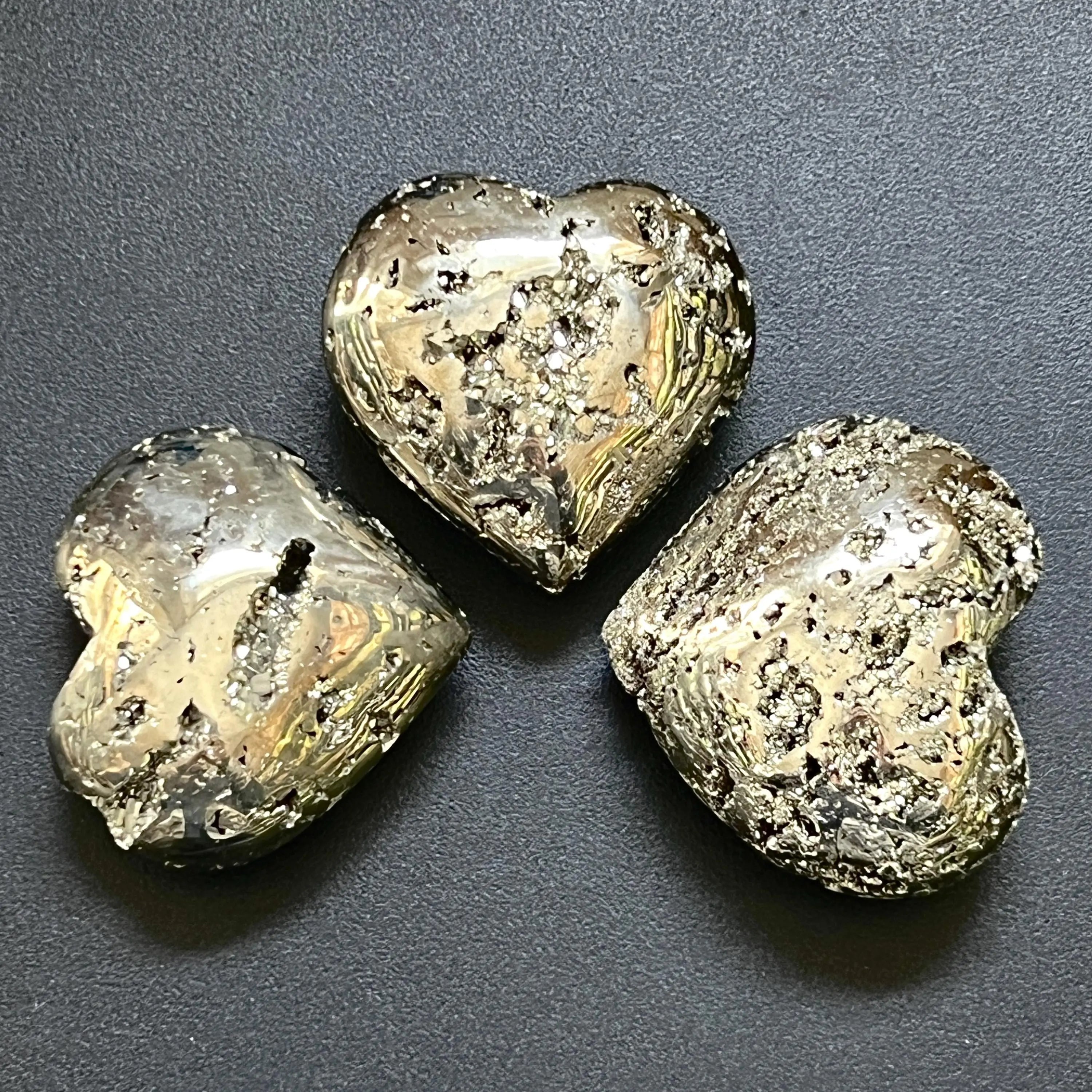 Large Iron Pyrite Druzy Crystal Puffy Heart Polished Carving Wholesale Fools Gold | Home & Living > Home Decor > Home Accents > Rocks & Geodes | Wiccan Center