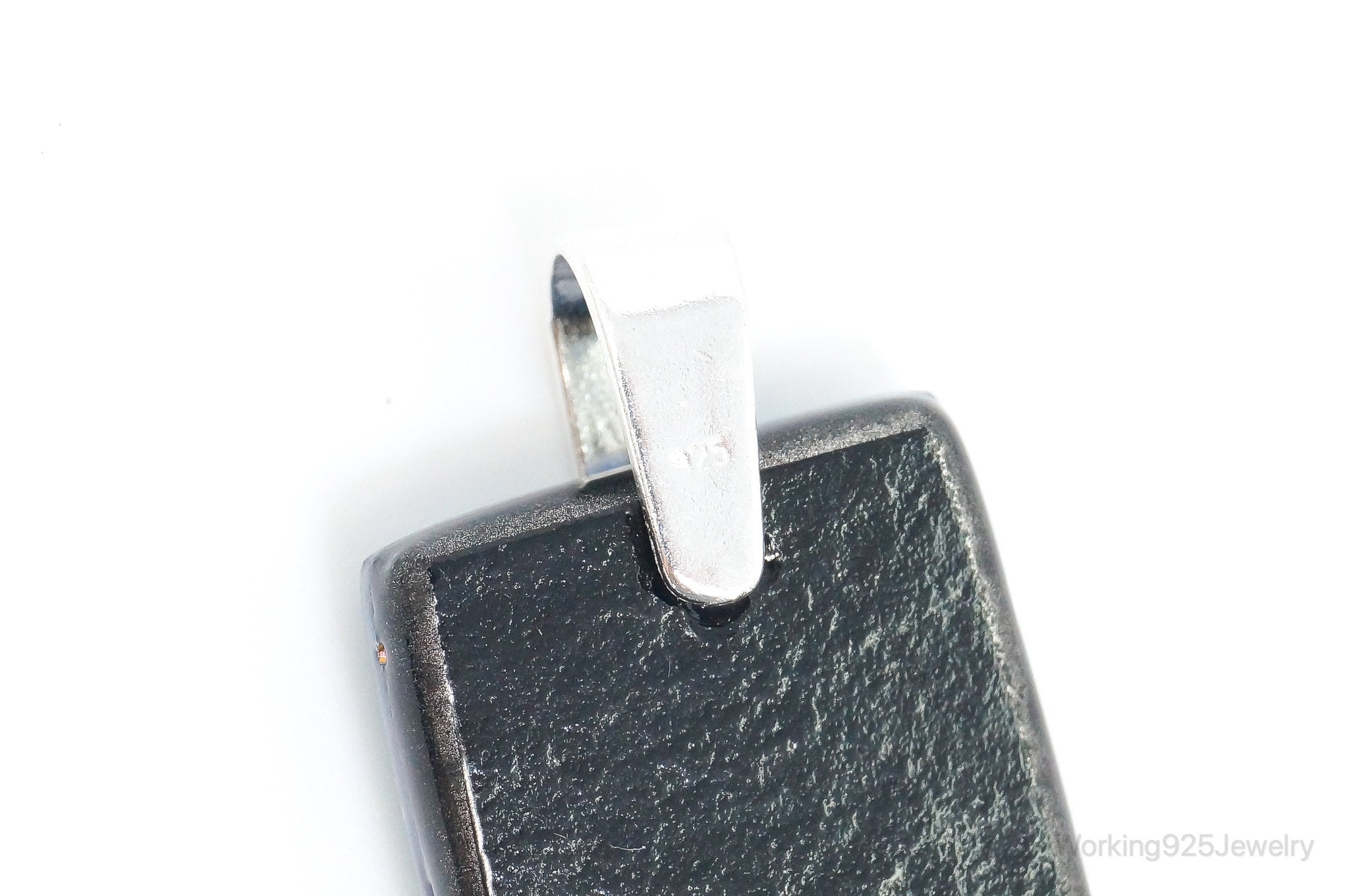 Large Vintage Dichroic Glass Sterling Silver Necklace Pendant | Jewelry > Necklaces > Pendants | Wiccan Center