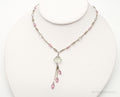 Vintage Prasiolite Pink Topaz Seed Pearls Sterling Silver Necklace | Jewelry > Necklaces > Pendants | Wiccan Center