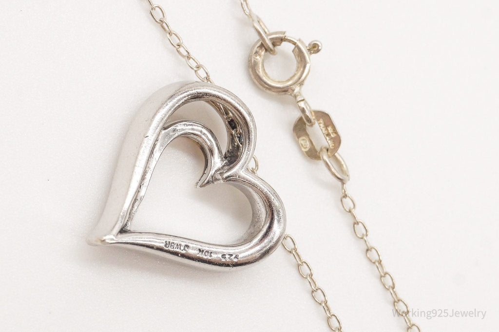 Vintage Designer JWBR Diamond Heart 10K Gold Sterling Silver Chain Necklace | Jewelry > Necklaces > Pendants | Wiccan Center