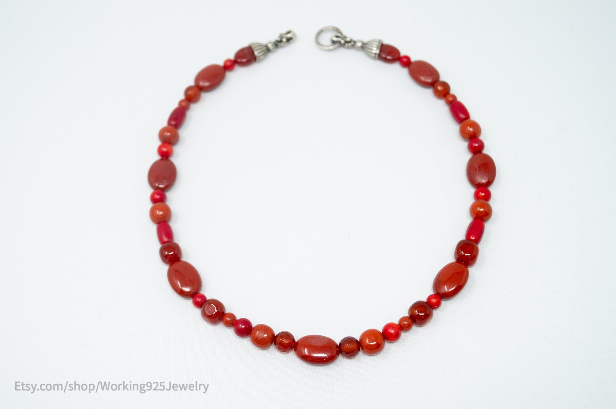 Designer Carolyn Pollack Relios Carnelian Red Jasper Sterling Silver Necklace | Jewelry > Necklaces | Wiccan Center