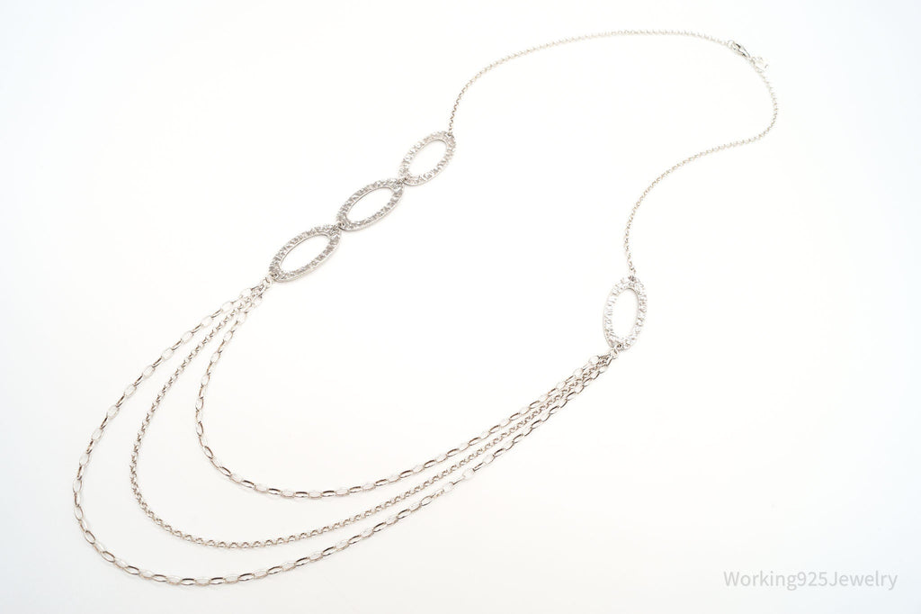 Retired Designer Silpada Cascading Ovals Sterling Silver Necklace - 32" | Jewelry > Necklaces > Pendants | Wiccan Center