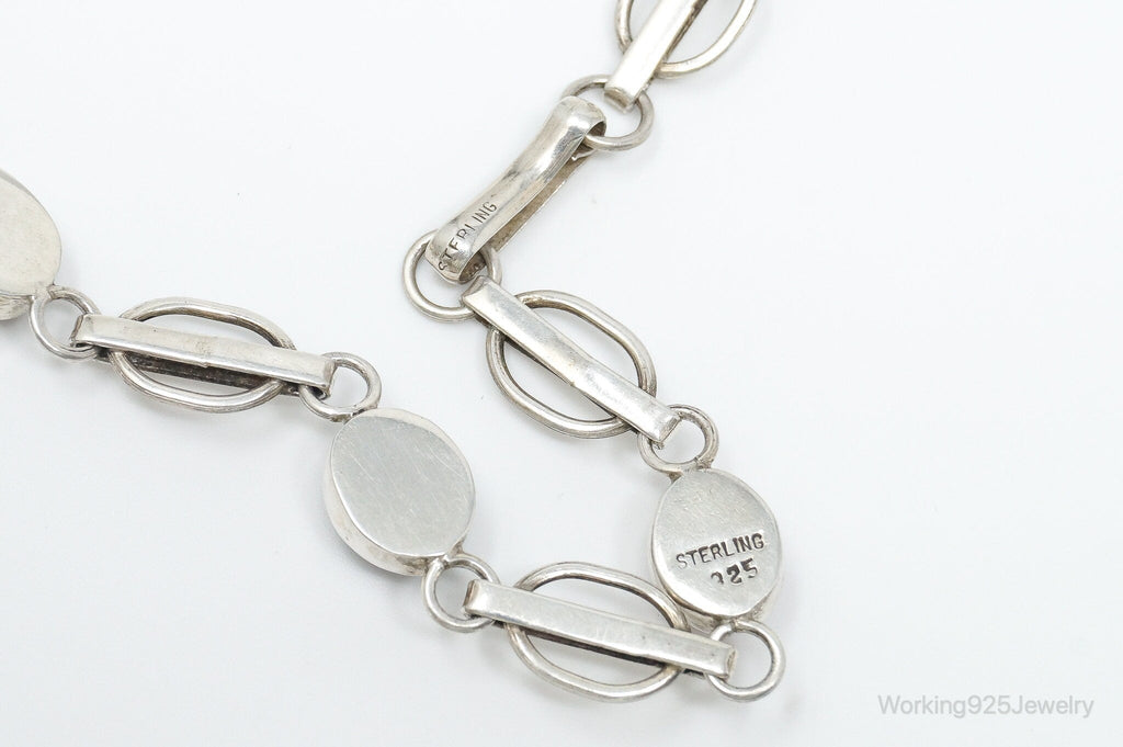 Vintage Modernist Multi Gem Sterling Silver Necklace | Jewelry > Necklaces > Pendants | Wiccan Center